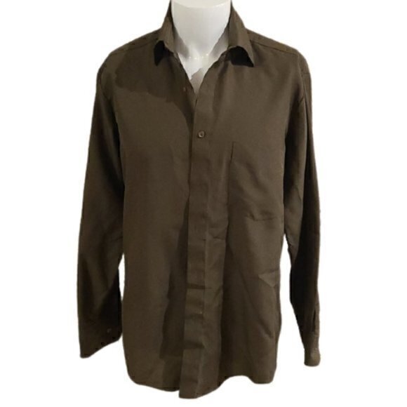 [Cordova] Polyester Button Down Long Sleeve - Size 15 1/2 - Picture 1 of 8